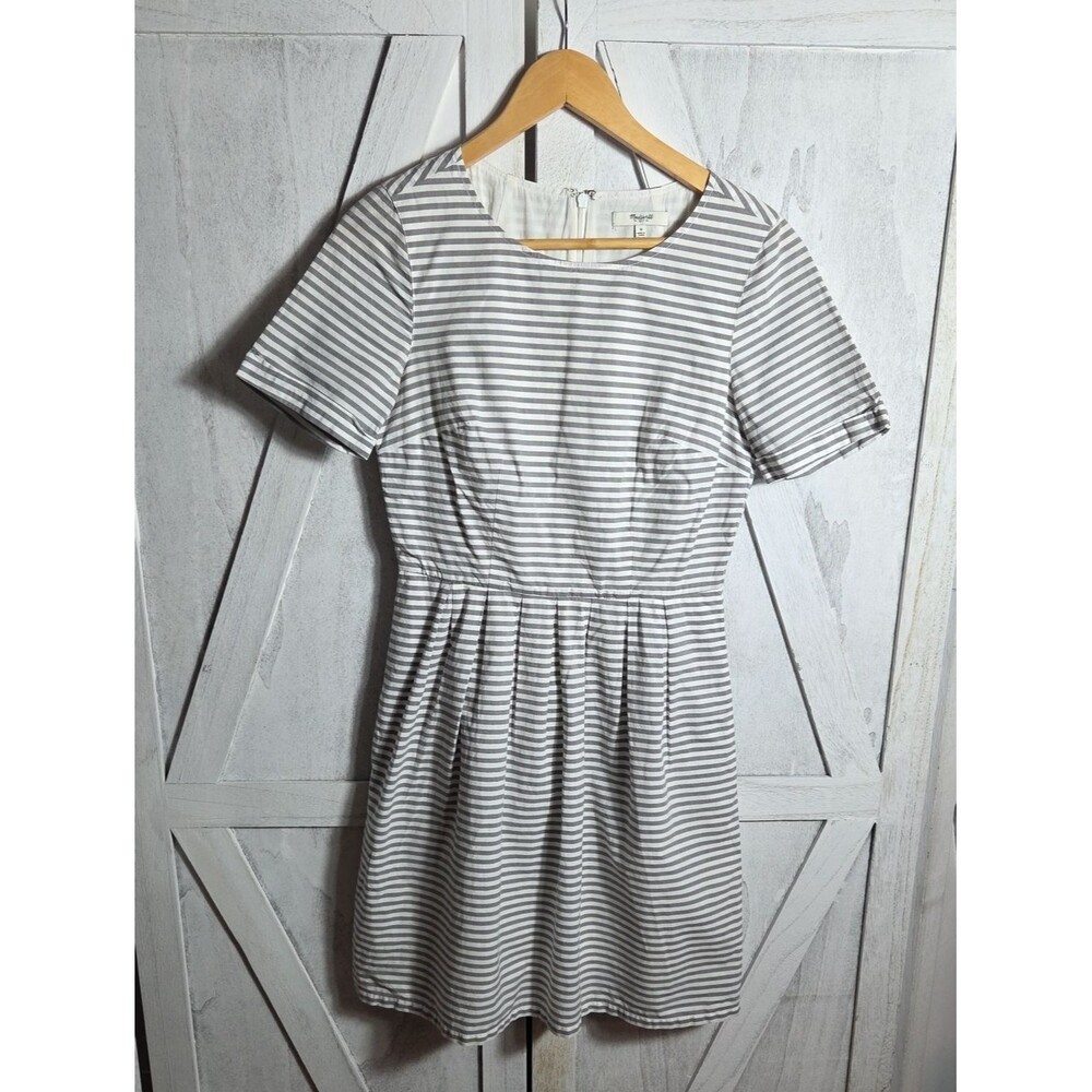 Madewell 100% Cotton Striped Fully Lined Dress Size 0